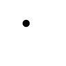 symbole féminin minimaliste blanc sur fond noir pour aloha à bordeaux