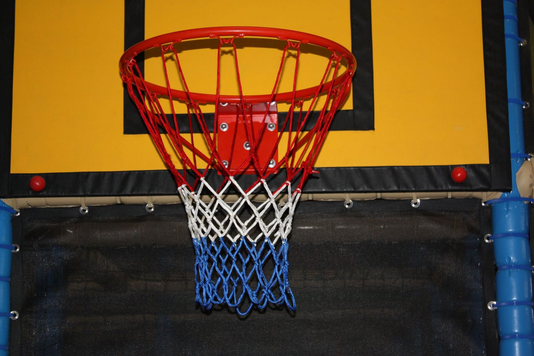 Panier de basket tricolore dans l’aire de jeux intérieure aloha à bordeaux